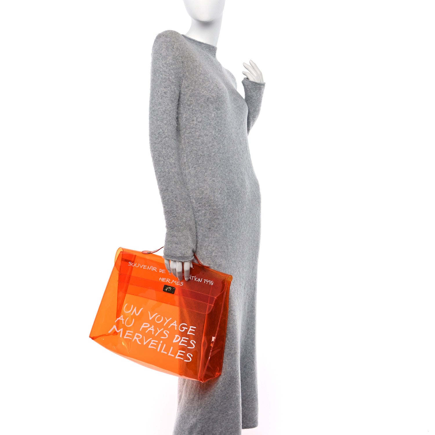 Hermes Vinyl Souvenir De L'Exposition Kelly Orange 2 of 10