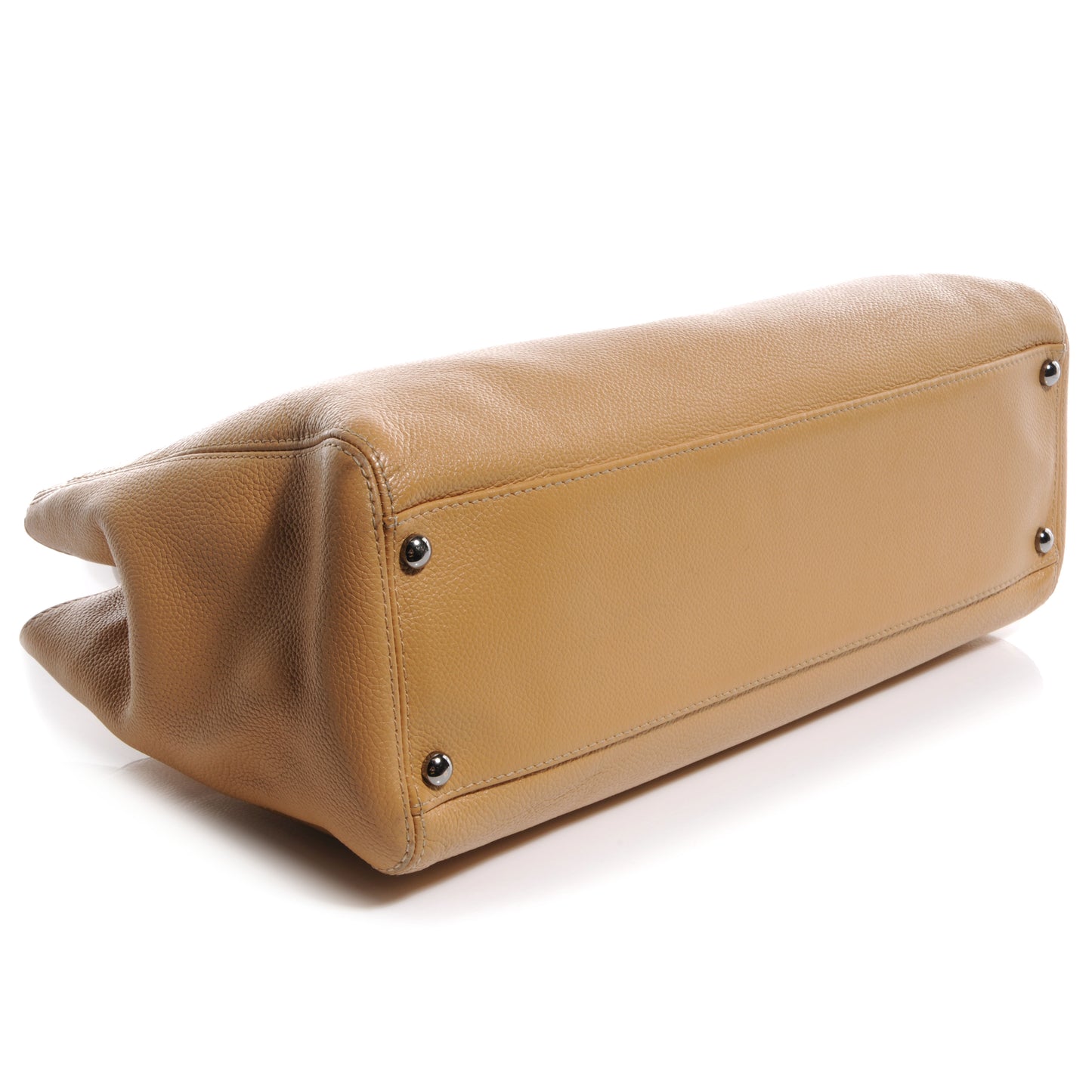 Caviar Mademoiselle Lock Cerf Shopper Tote Beige
