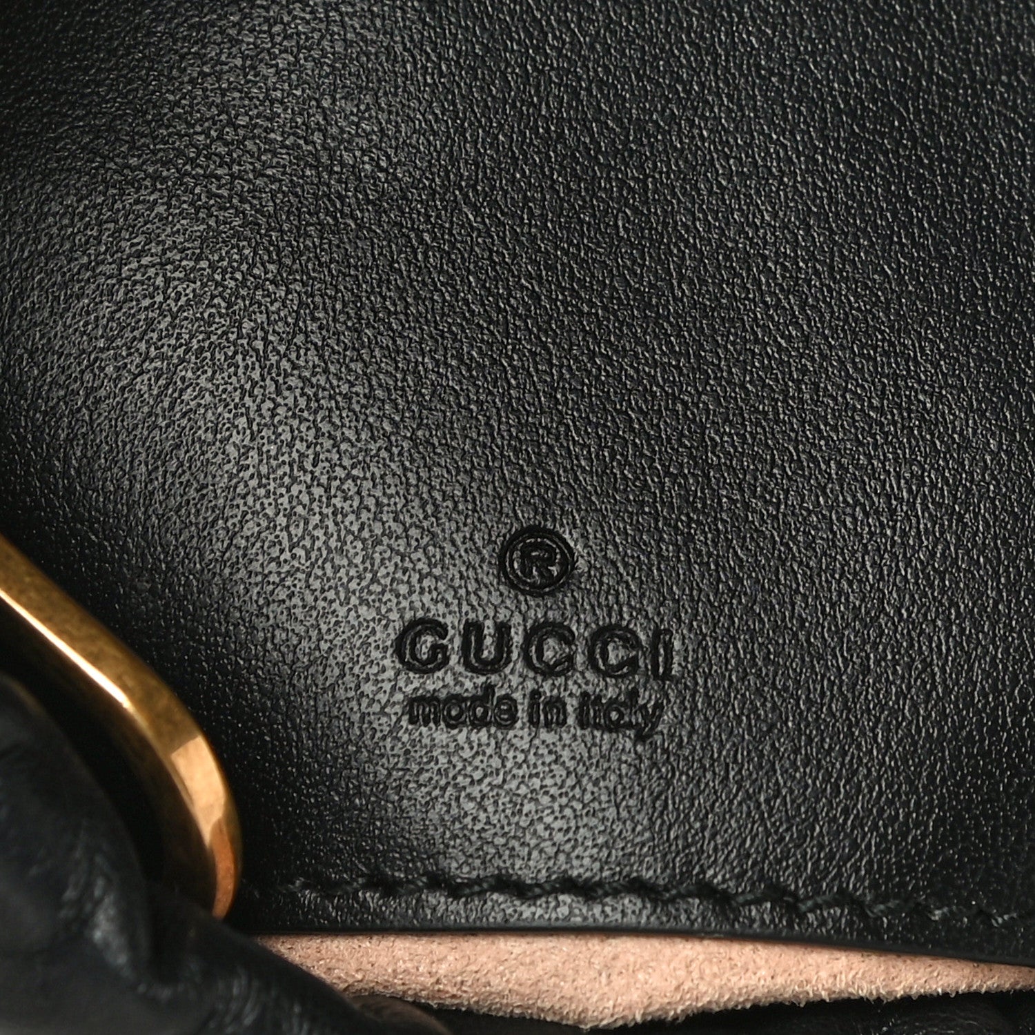 Gucci Calfskin Matelasse Mini GG Marmont 2.0 Bucket Bag Black 6 of 9