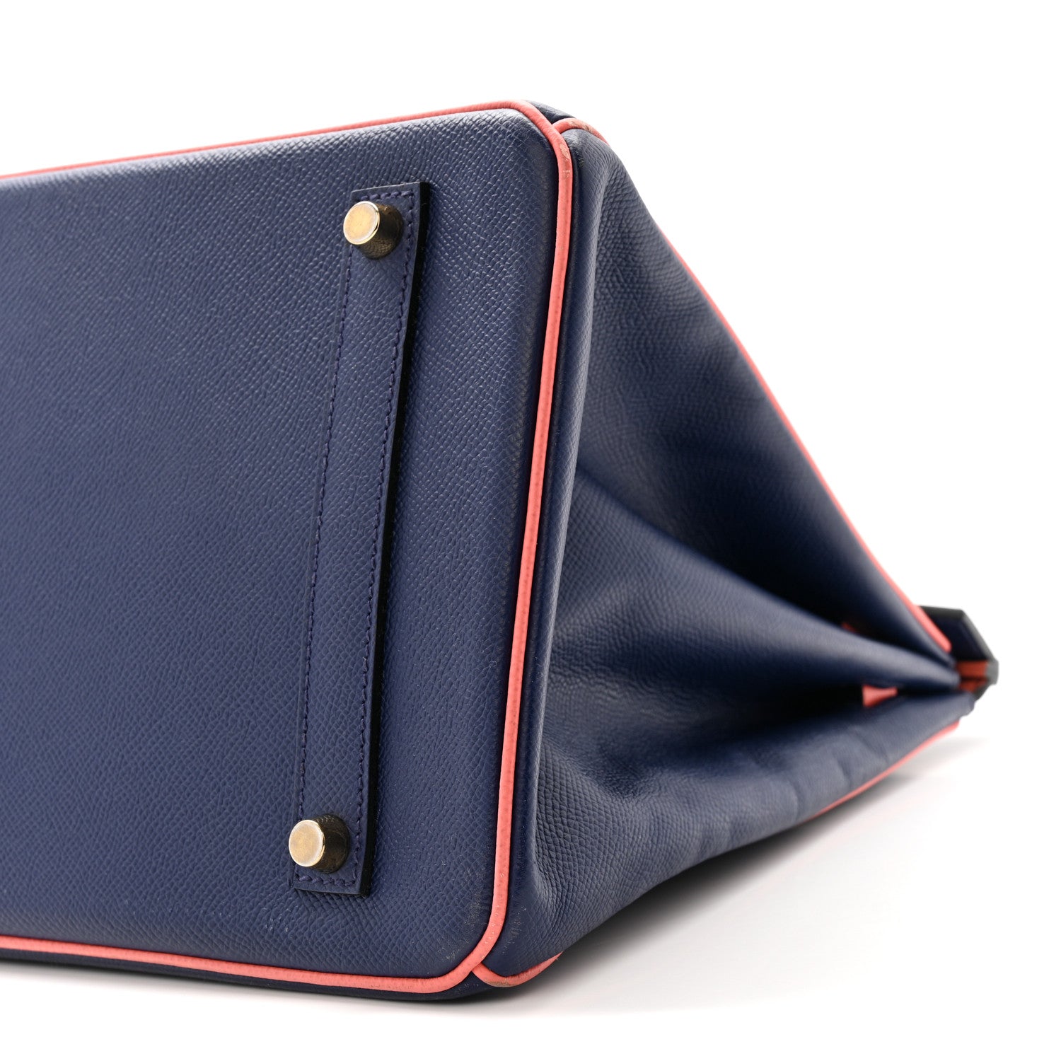 Hermes Epsom Horseshoe Birkin 35 Bleu Saphir Flamingo 10 of 17