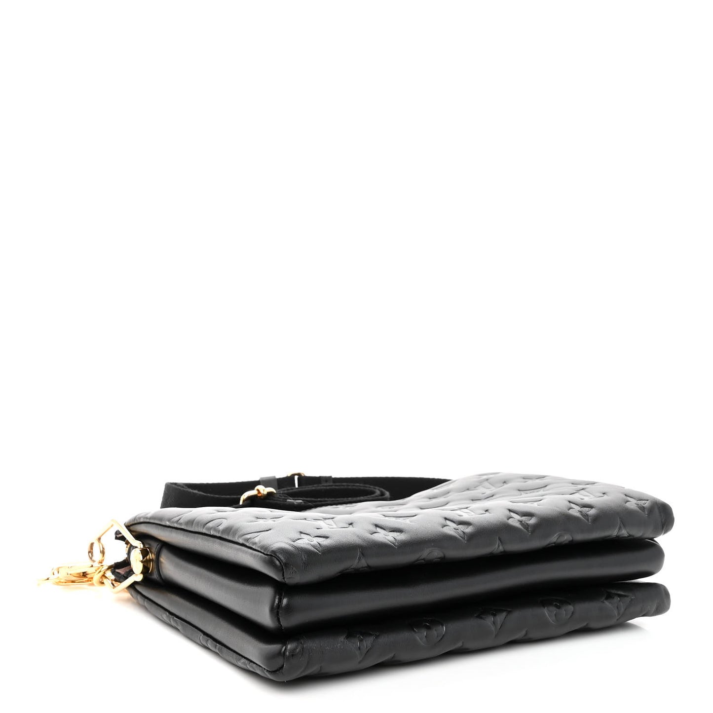 Lambskin Embossed Monogram Coussin PM Black
