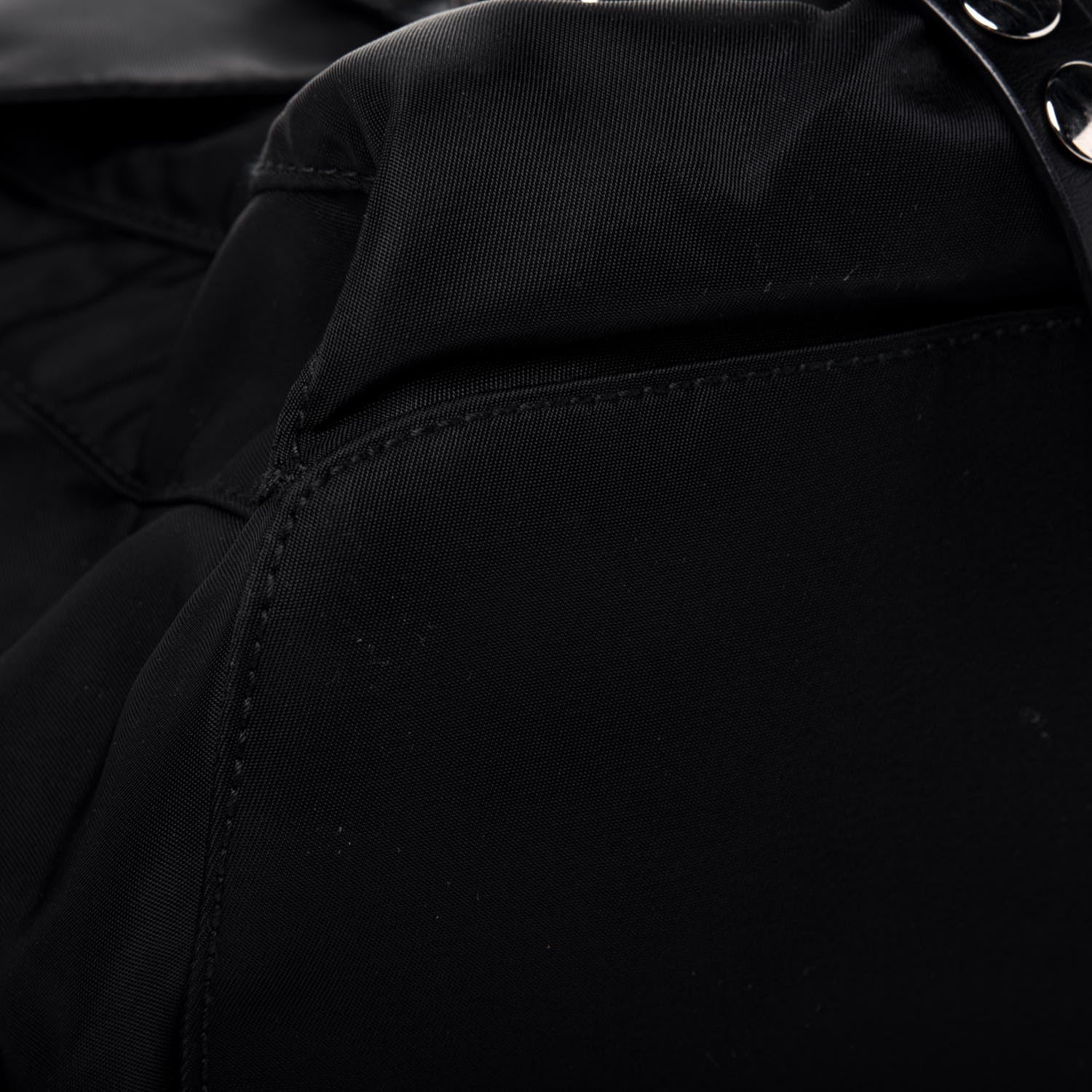 Prada Nylon New Vela Studded Backpack Black 9 of 18