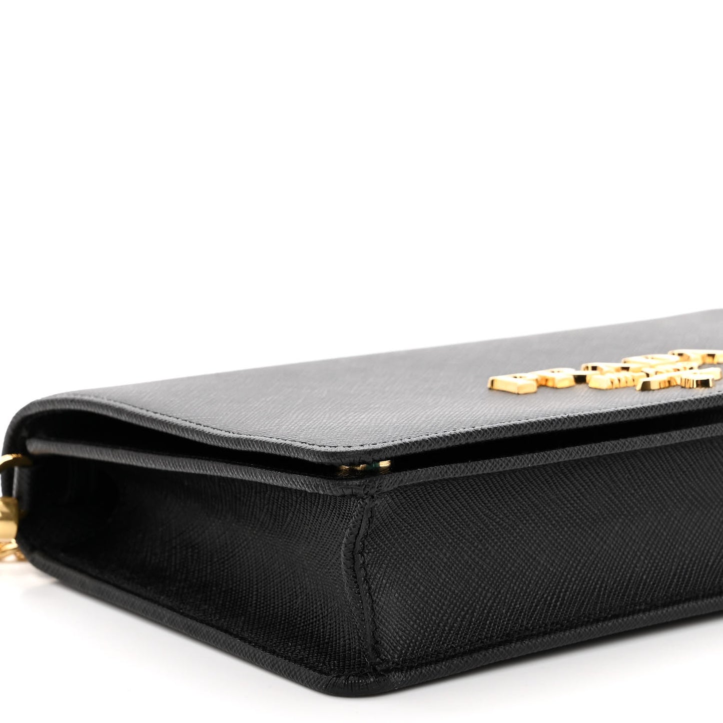Saffiano Lux Mini Crossbody Bag Black