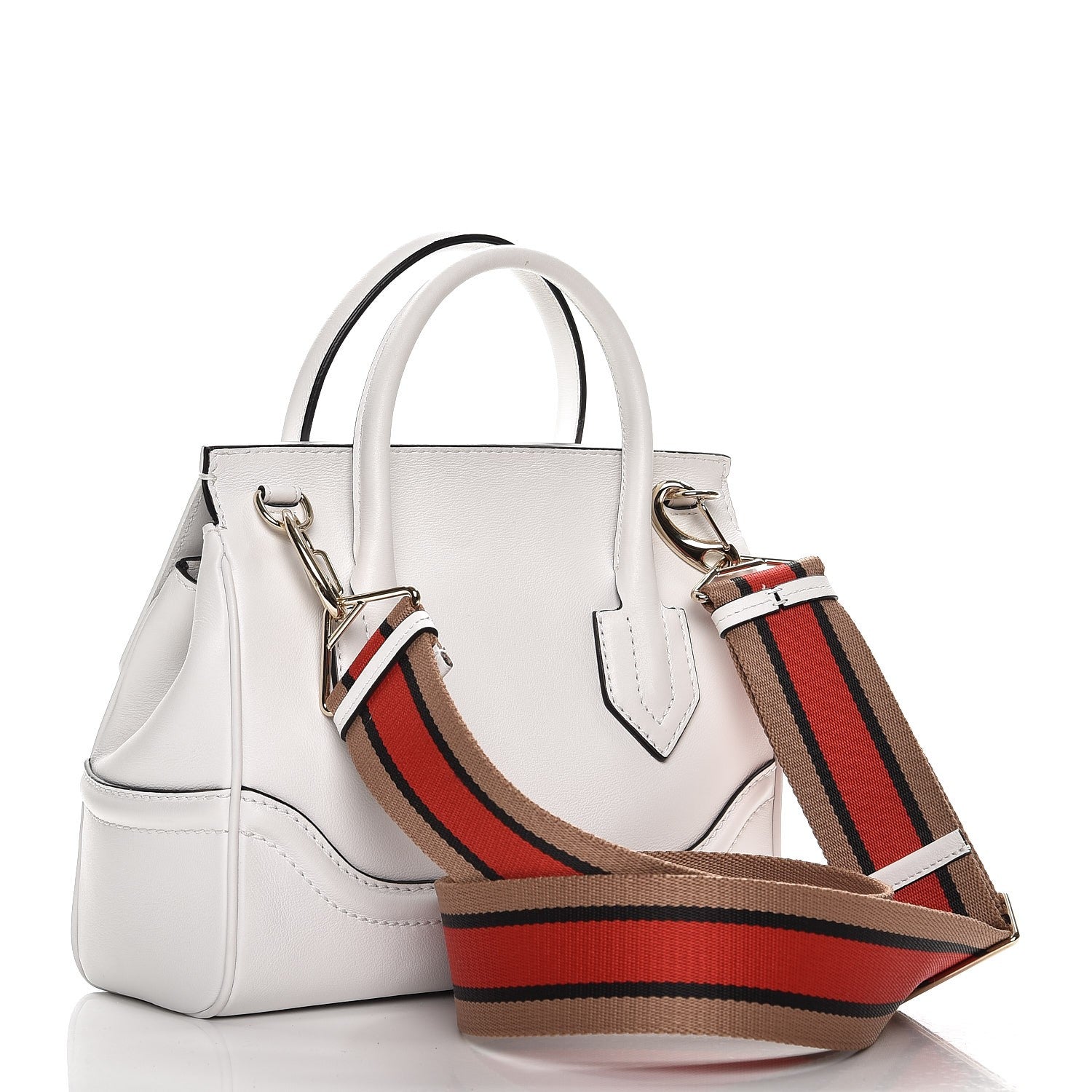 Versace Calfskin Medium Palazzo Empire Bag White 3 of 7