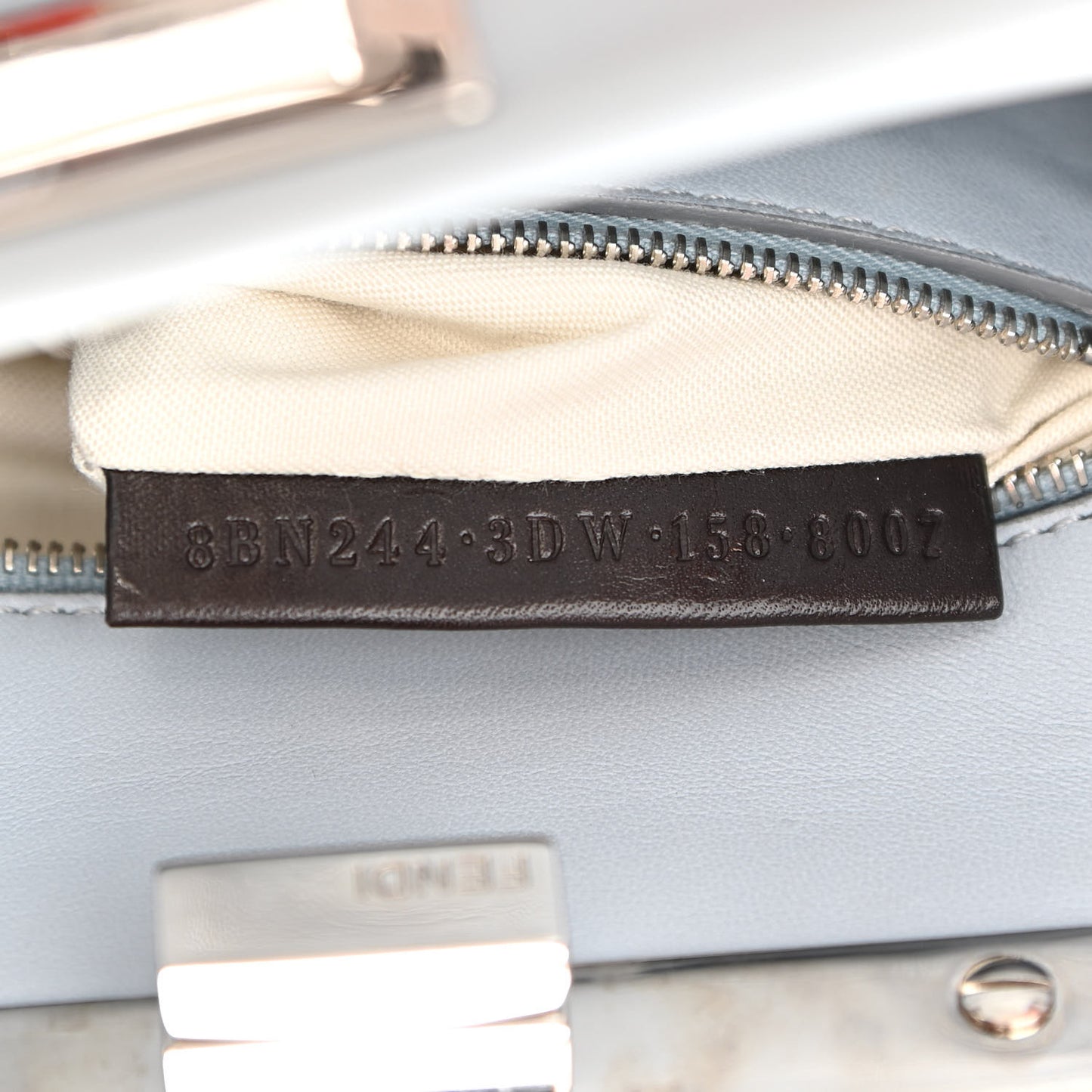 Nappa Organza Feather Mini Peekaboo Iconic Satchel Blue Multicolor