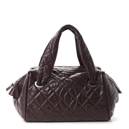 Chanel Caviar Quilted CC Timeless Bowler Burgundy 1 of 16