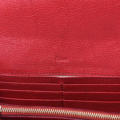 Chloe Grained Calfskin Paraty Continental Wallet Red 6 of 15