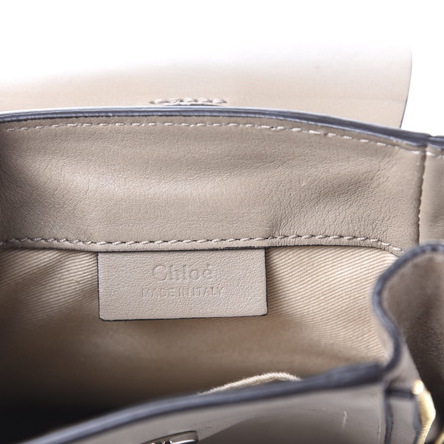 Suede Calfskin Mini Faye Backpack Motty Grey