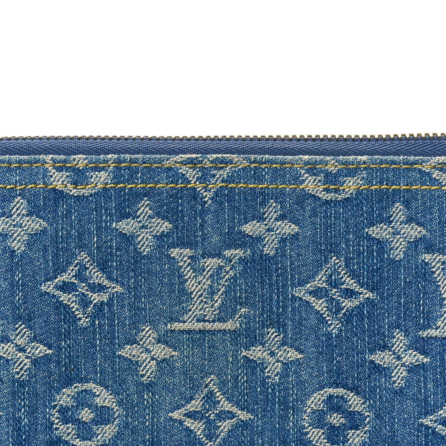Louis Vuitton Monogram Denim Zippy Wallet NM Blue 7 of 7