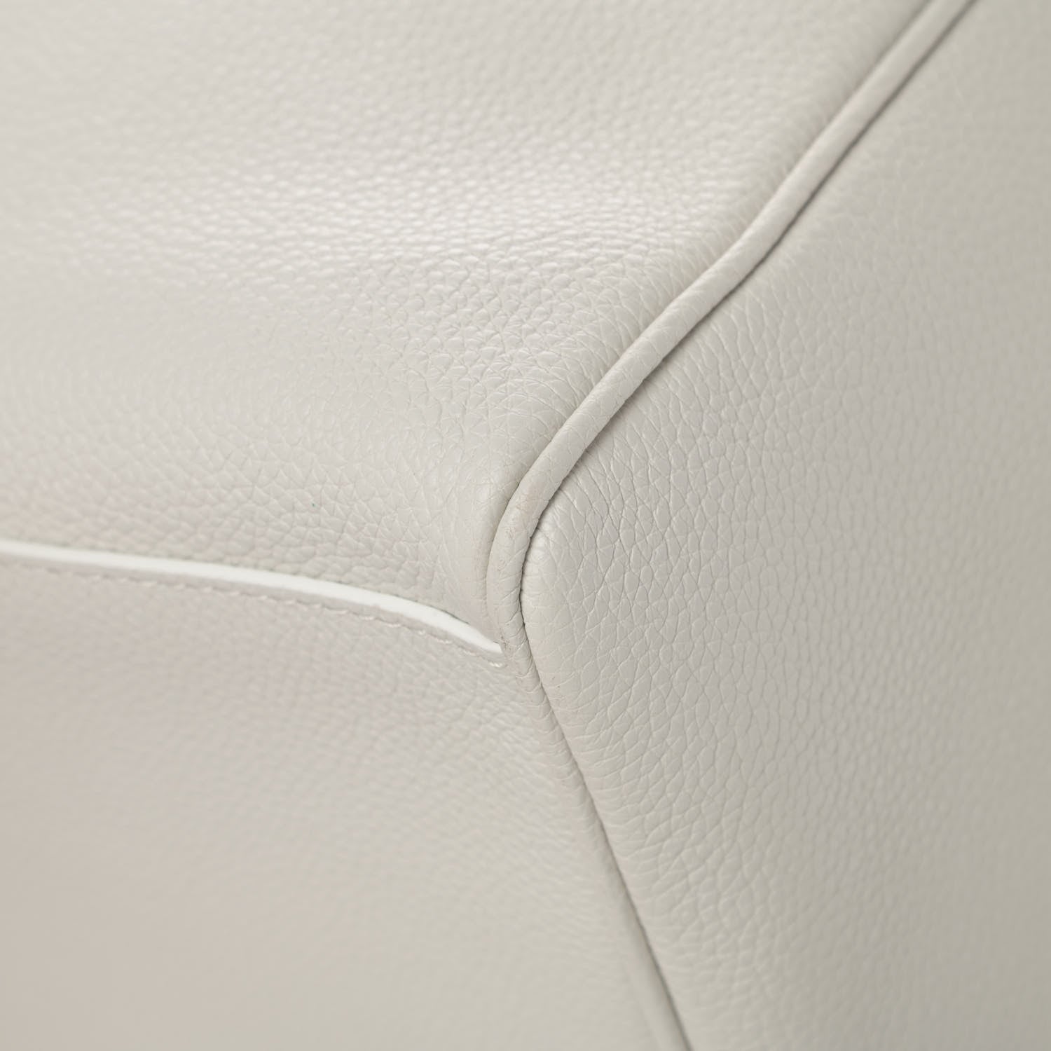 Versace Grained Calfskin Palazzo Bowler White 10 of 13