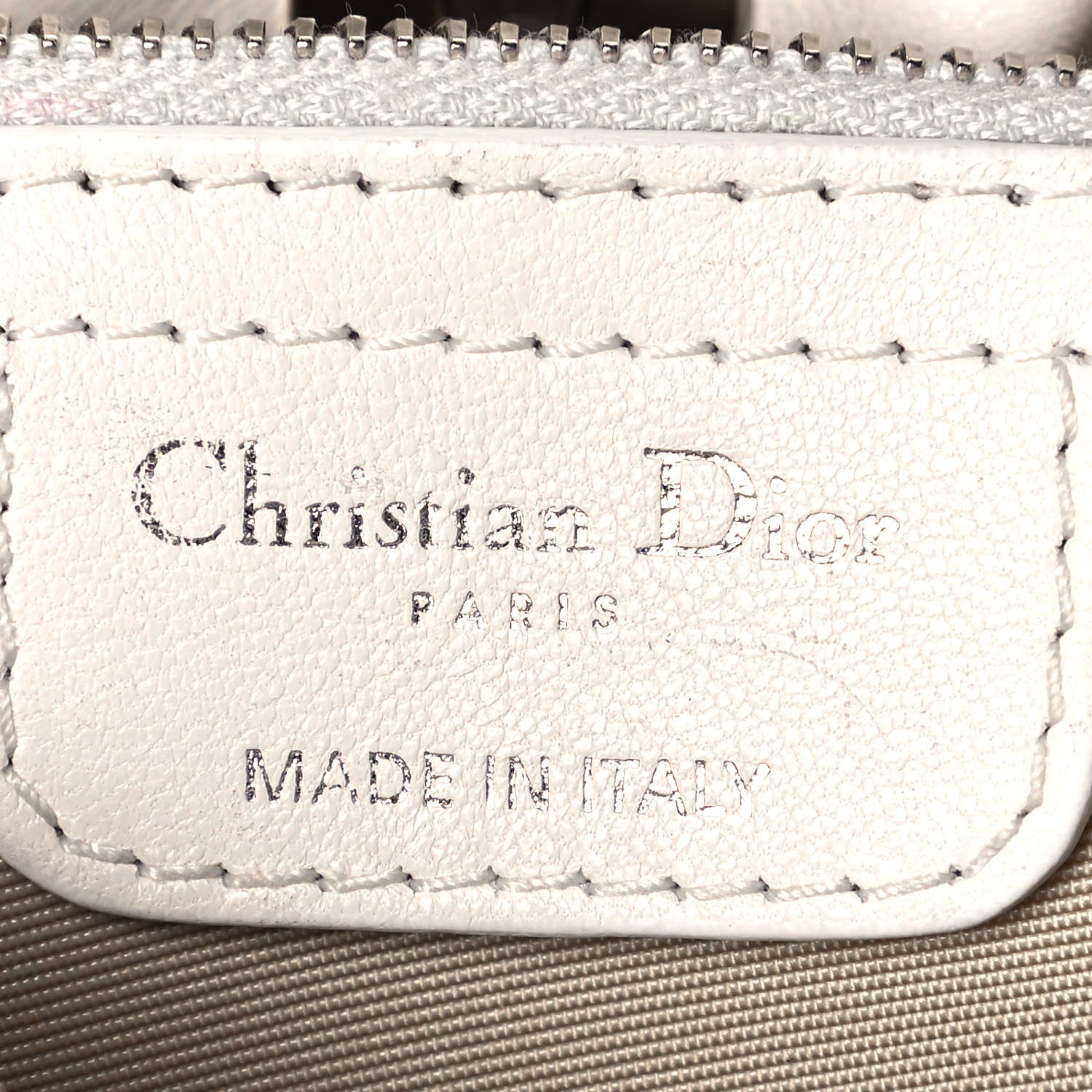 Christian Dior Lambskin Cannage Medium Le Trente Tote White 6 of 15