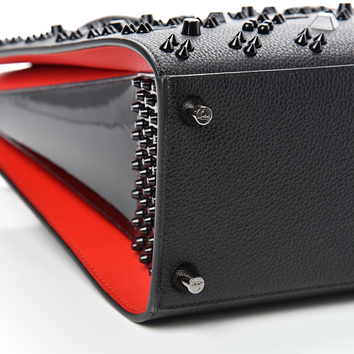 Christian Louboutin Calfskin Spikes Loubinthesky Medium Paloma Black 8 of 9