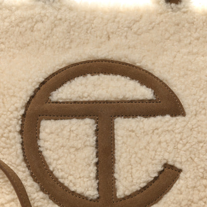 Telfar X UGG Suede Shearling Medium Shopping Bag Natural 8 of 10