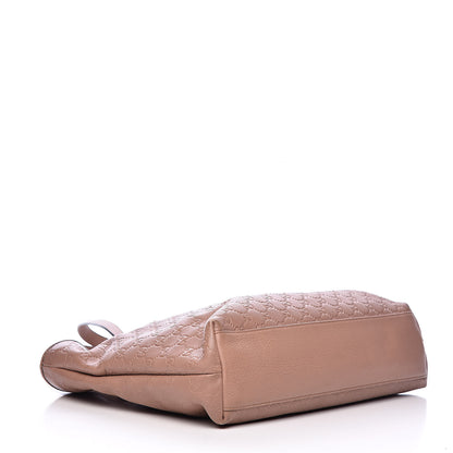 Gucci Guccissima Medium Zippered Shopping Tote Rose Beige 4 of 12