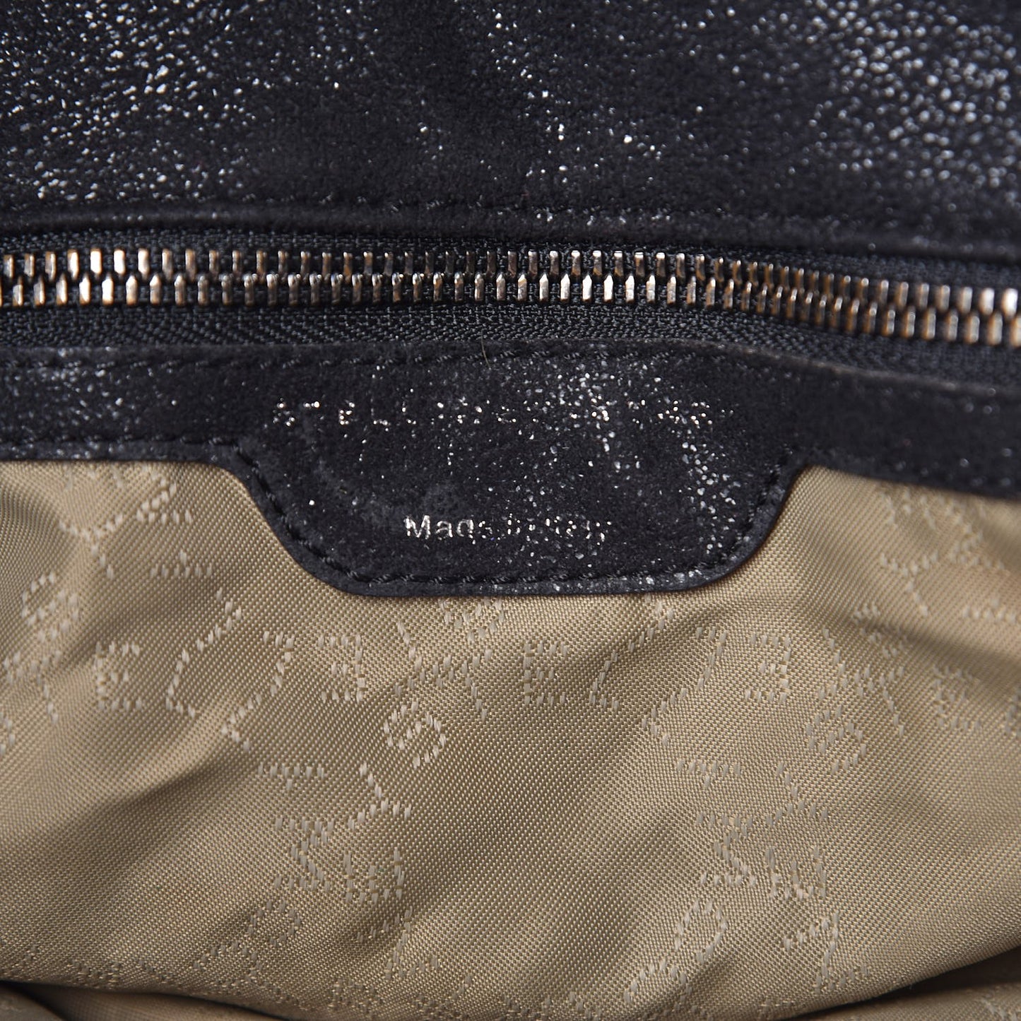 Shaggy Deer Small Falabella Fold Over Tote Black