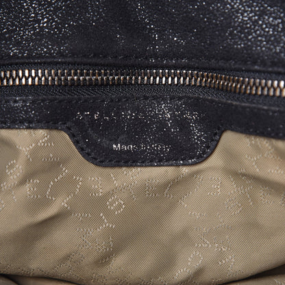Stella McCartney Shaggy Deer Small Falabella Fold Over Tote Black 6 of 8