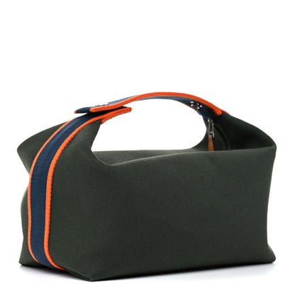Hermes Canvas Large Bride-A-Brac Pouch Vert Foret 2 of 9