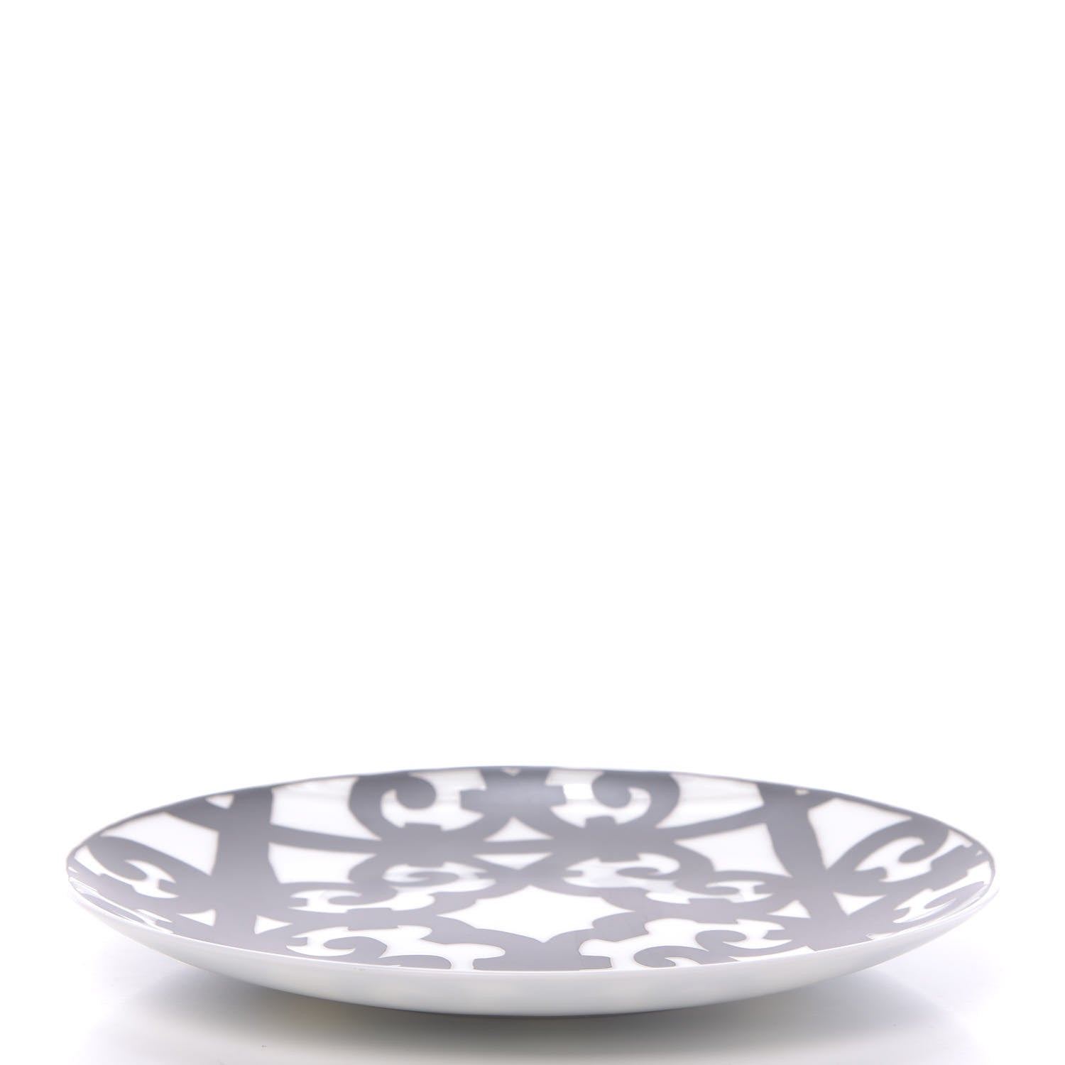 Hermes Porcelain Balcon du Guadalquivir Dessert Plate Set of 2 White Black 3 of 7