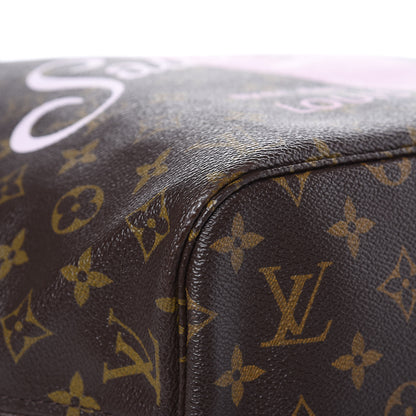 Louis Vuitton Monogram Saint Barth V Neverfull MM Rose Ballerine 9 of 20