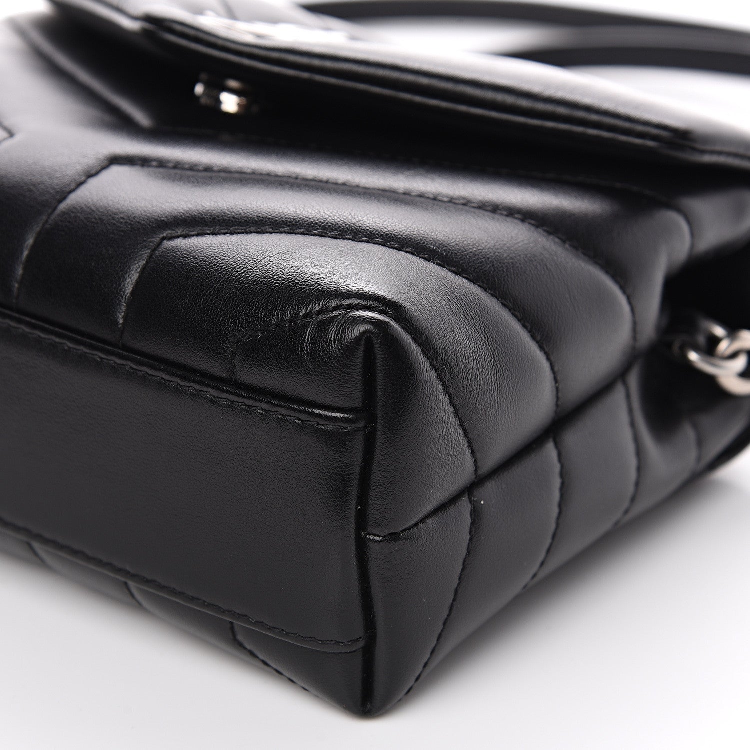 Saint Laurent Calfskin Y Quilted Monogram Toy Loulou Crossbody Bag Black 8 of 10