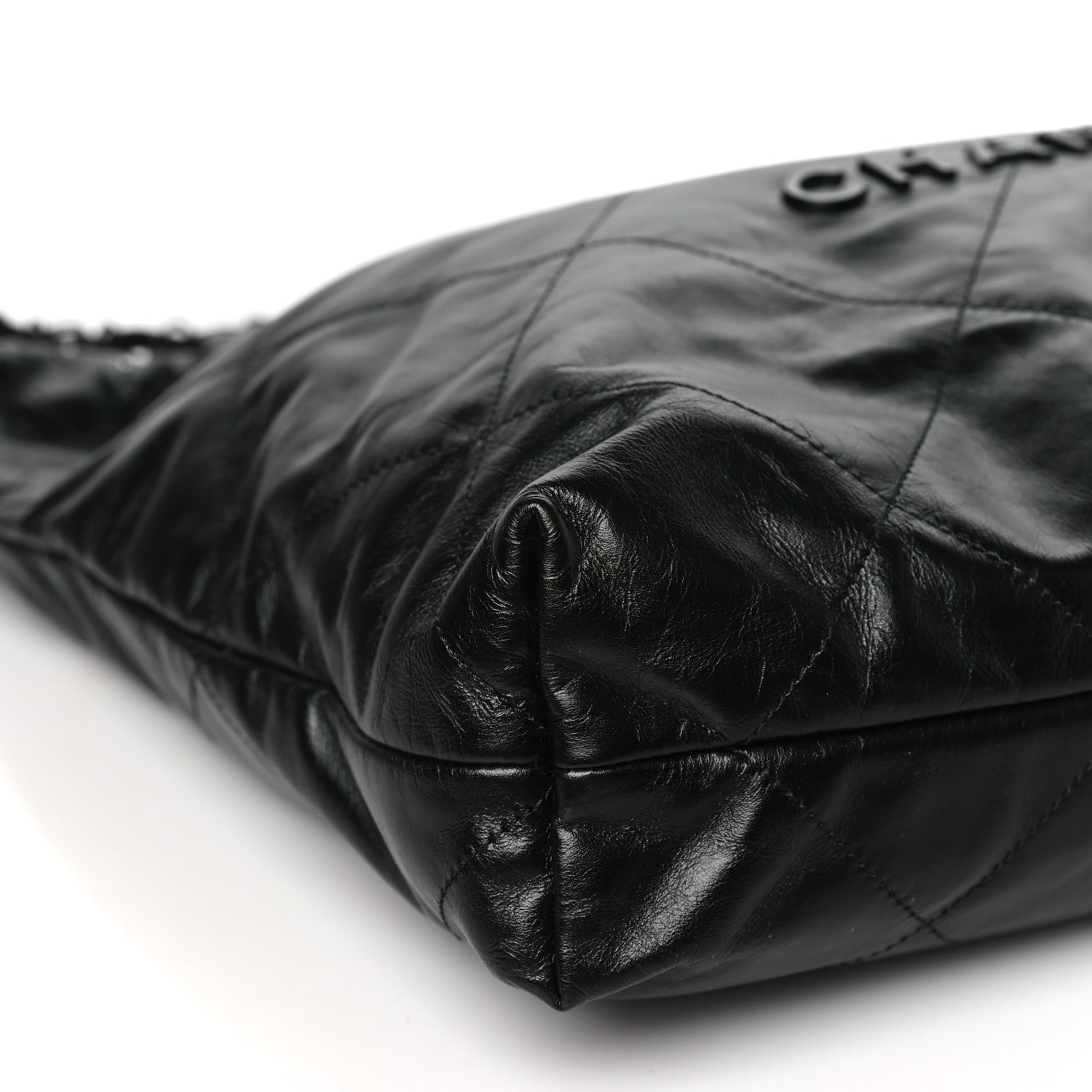 Chanel Shiny Calfskin Quilted Chanel 22 So Black 10 of 11