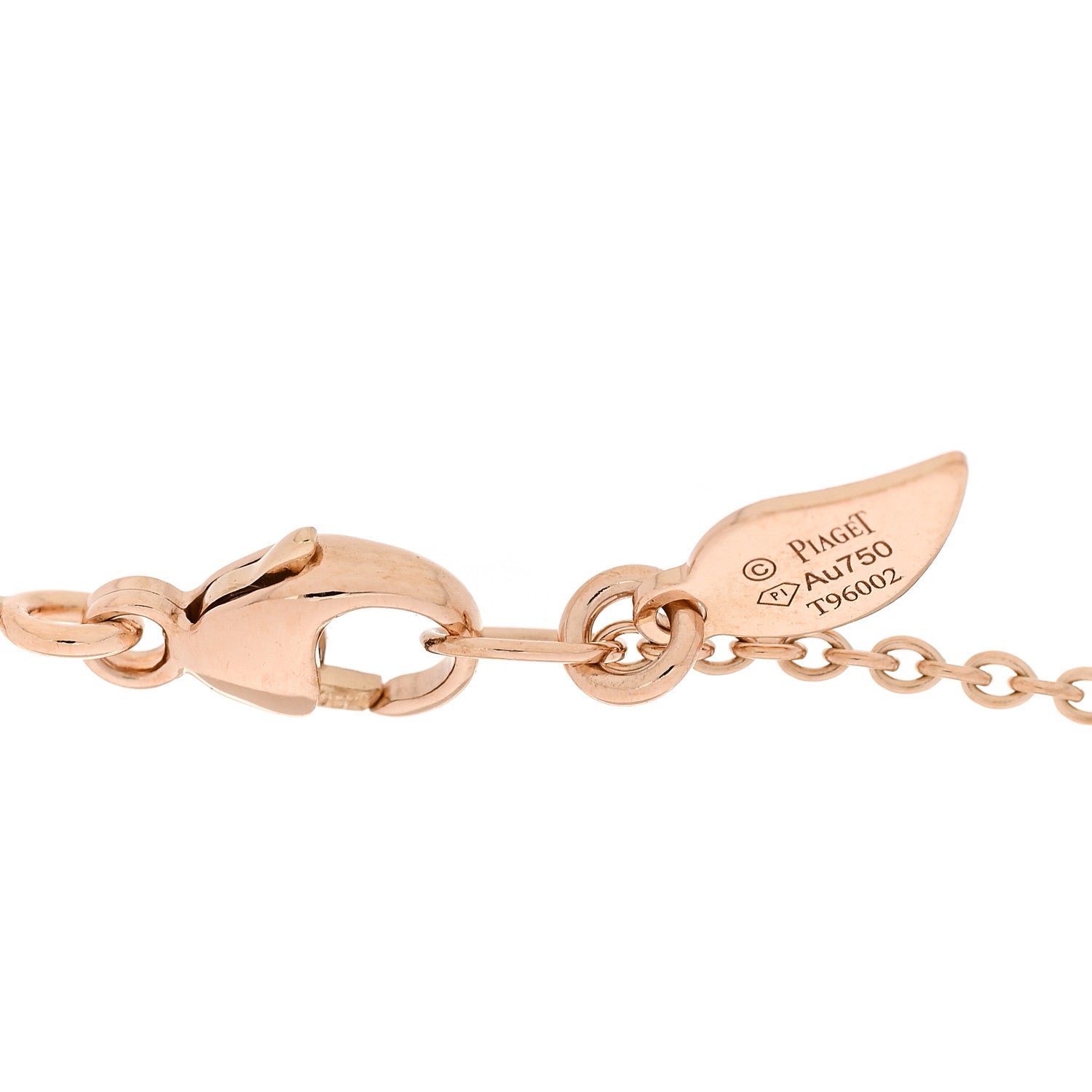 Piaget 18K Rose Gold Diamond Pink Sapphire Rose Bracelet 3 of 4