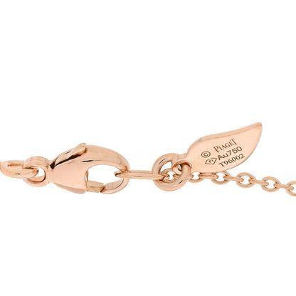 Piaget 18K Rose Gold Diamond Pink Sapphire Rose Bracelet 3 of 4