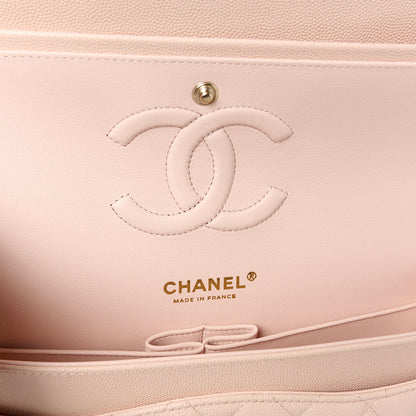 Chanel Caviar Quilted Medium Double Flap Light Beige 6 of 12