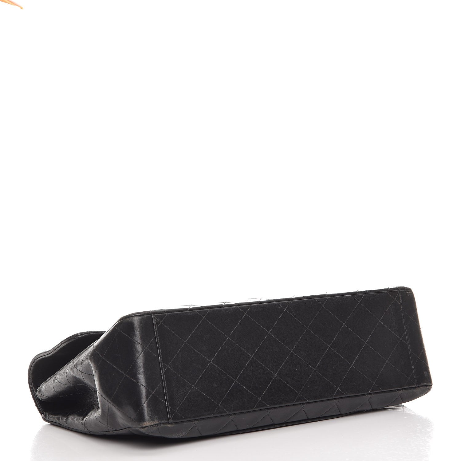 Chanel Lambskin Quilted XL Jumbo Single Flap Black 4 of 16