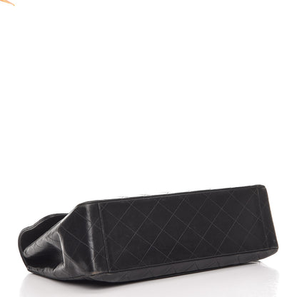 Chanel Lambskin Quilted XL Jumbo Single Flap Black 4 of 16