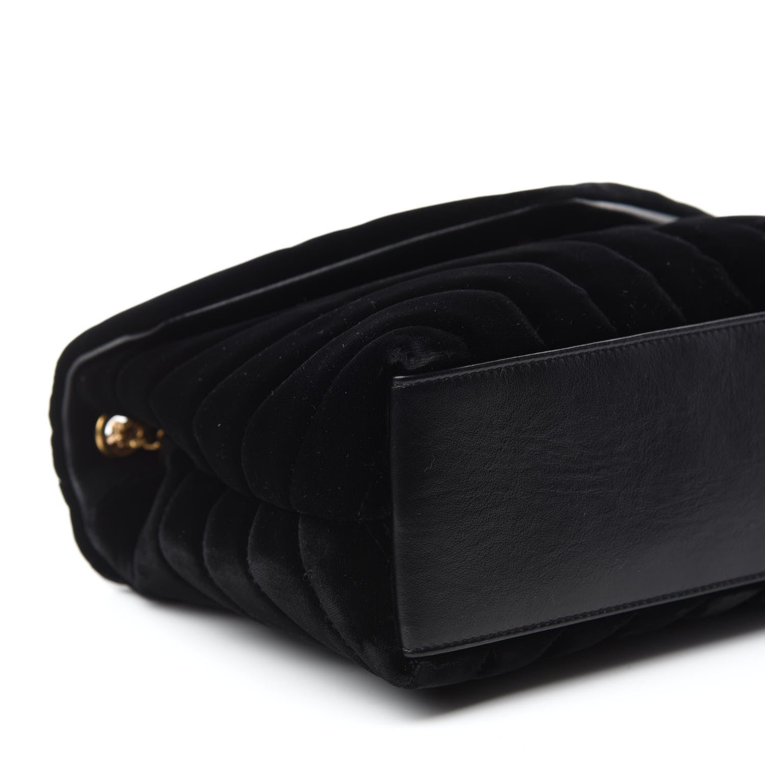 Saint Laurent Velvet Y Quilted Monogram Small Loulou Chain Satchel Black 6 of 11