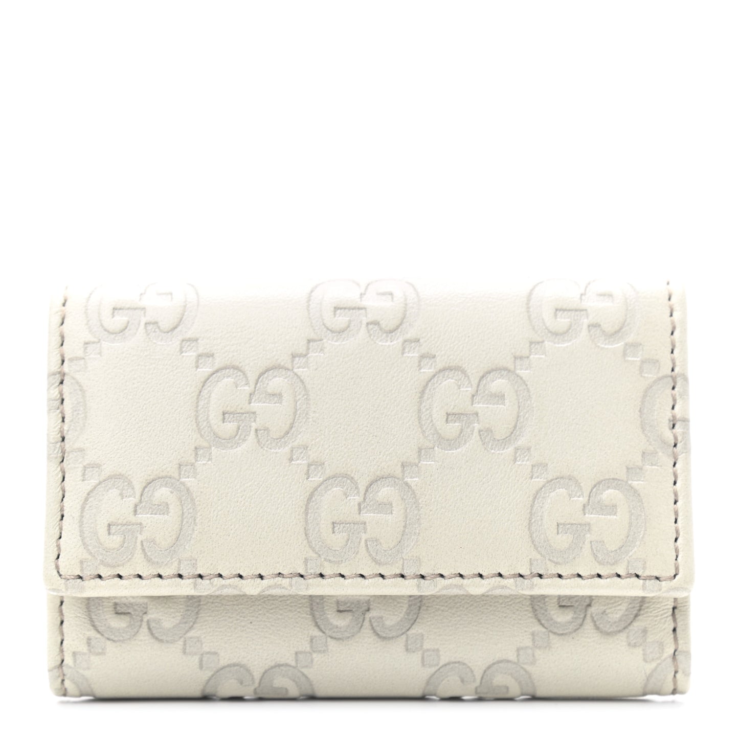 Guccissima 6 Key Holder Case White