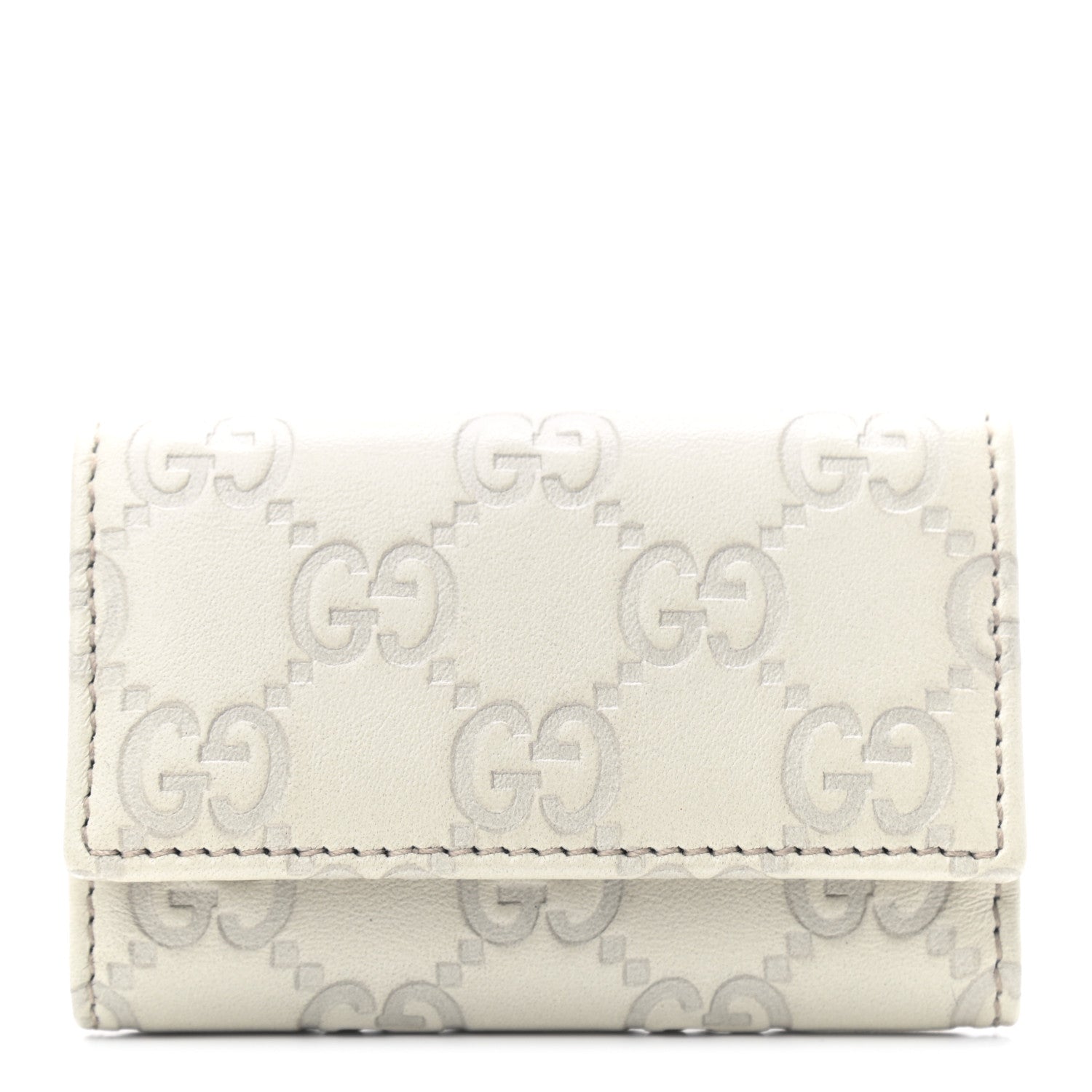 Gucci Guccissima 6 Key Holder Case White 1 of 7