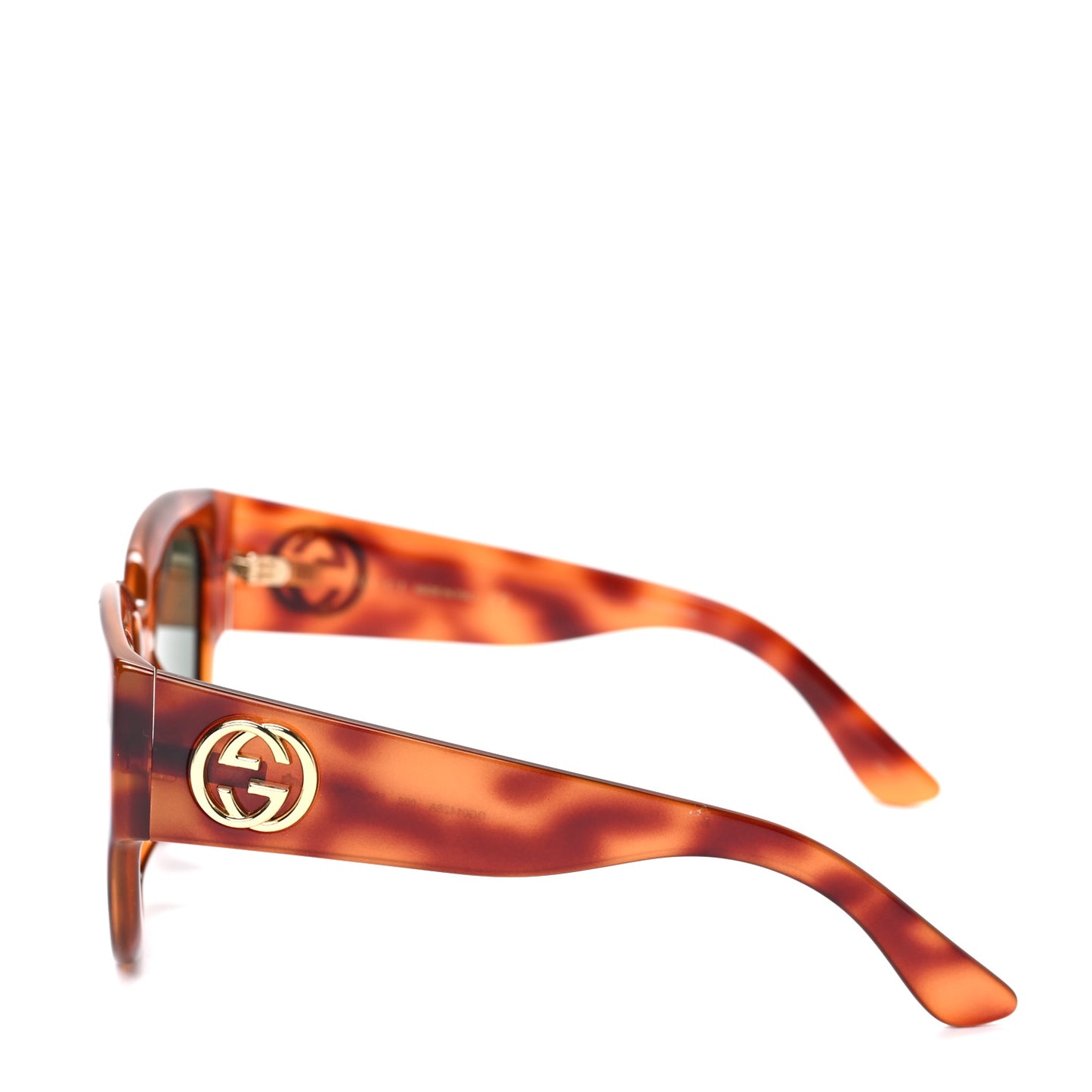 Acetate Square Frame Sunglasses GG0142SA Tortoise