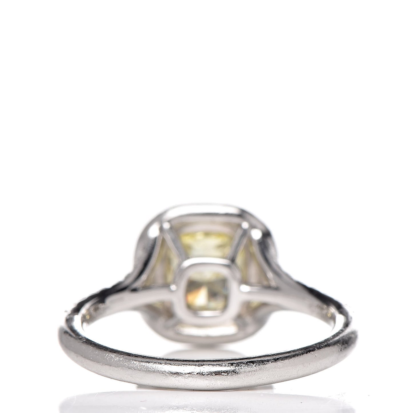 Platinum 18K Yellow Gold Fancy Yellow Diamond Soleste Engagement Ring 51 5.75