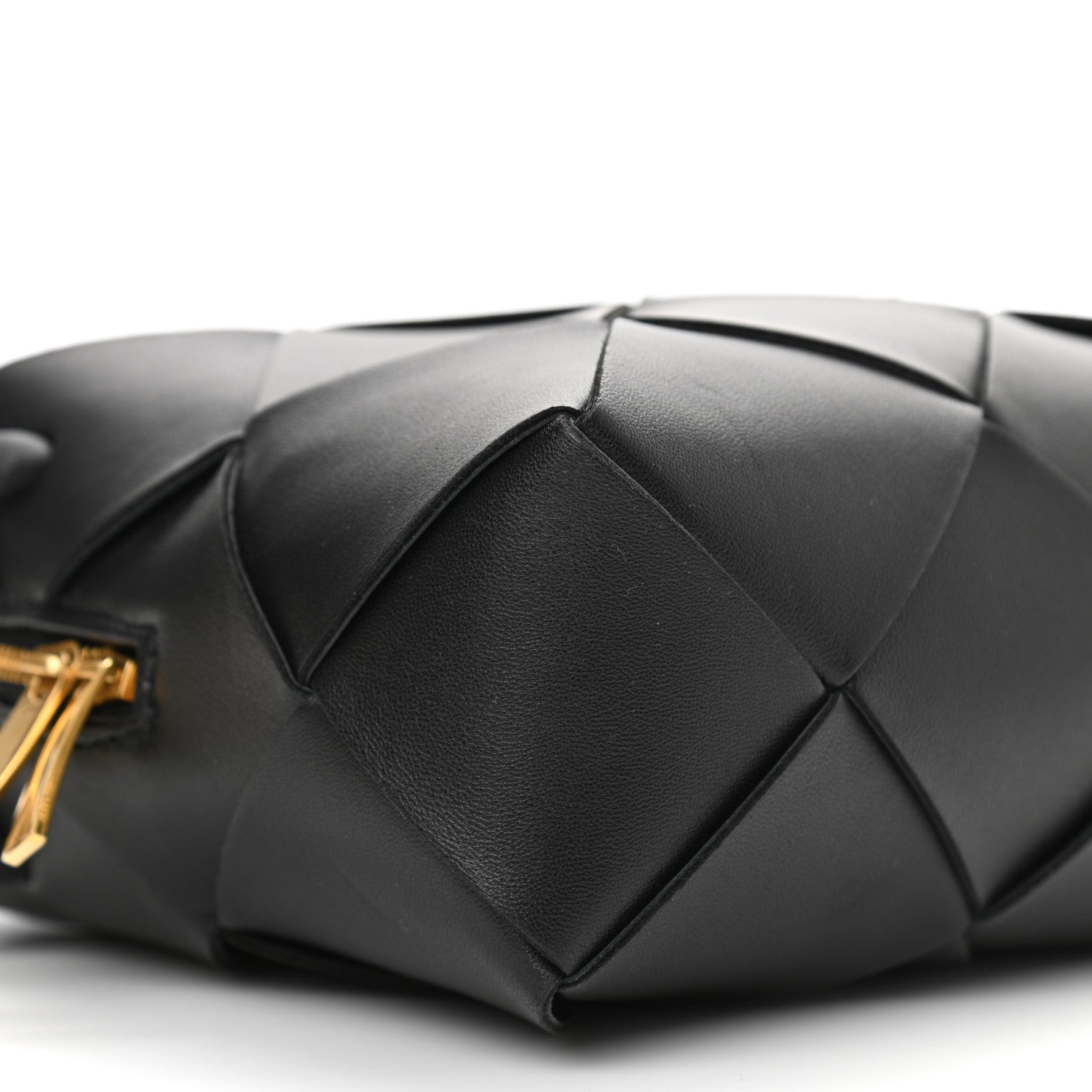 Bottega Veneta Lambskin Maxi Intrecciato Mini Cassette Camera Bag Black 8 of 9