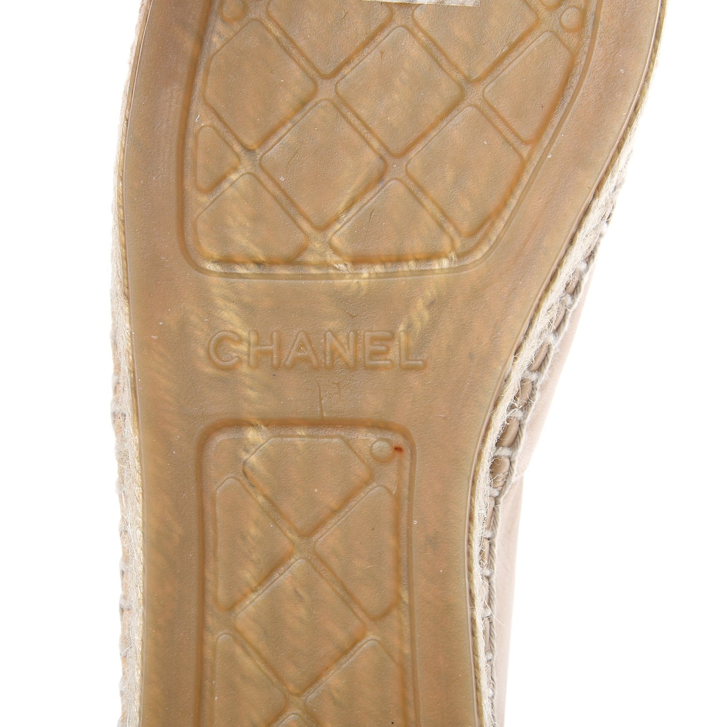 Lambskin CC Espadrilles 40 Beige Black