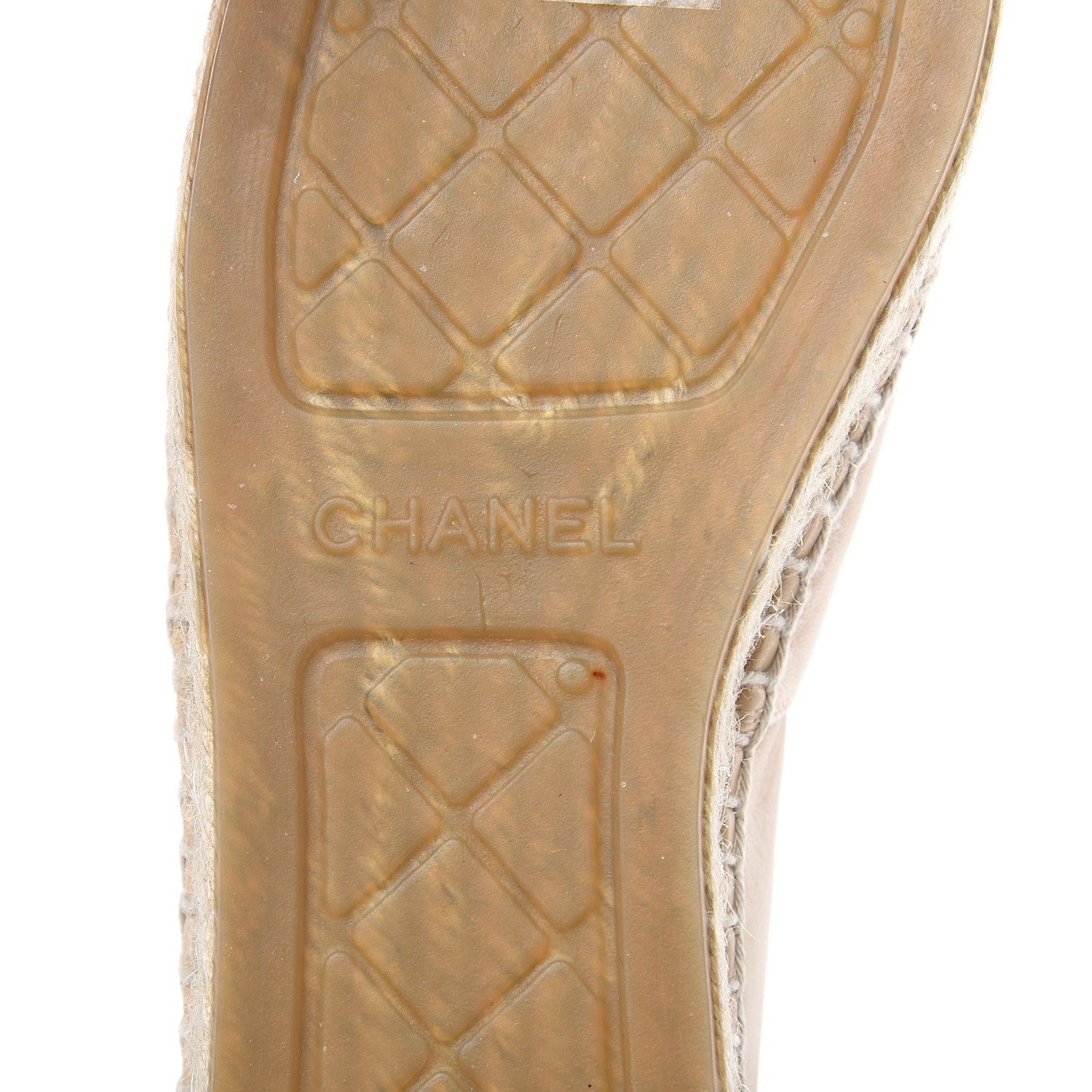Chanel Lambskin CC Espadrilles 40 Beige Black 7 of 11