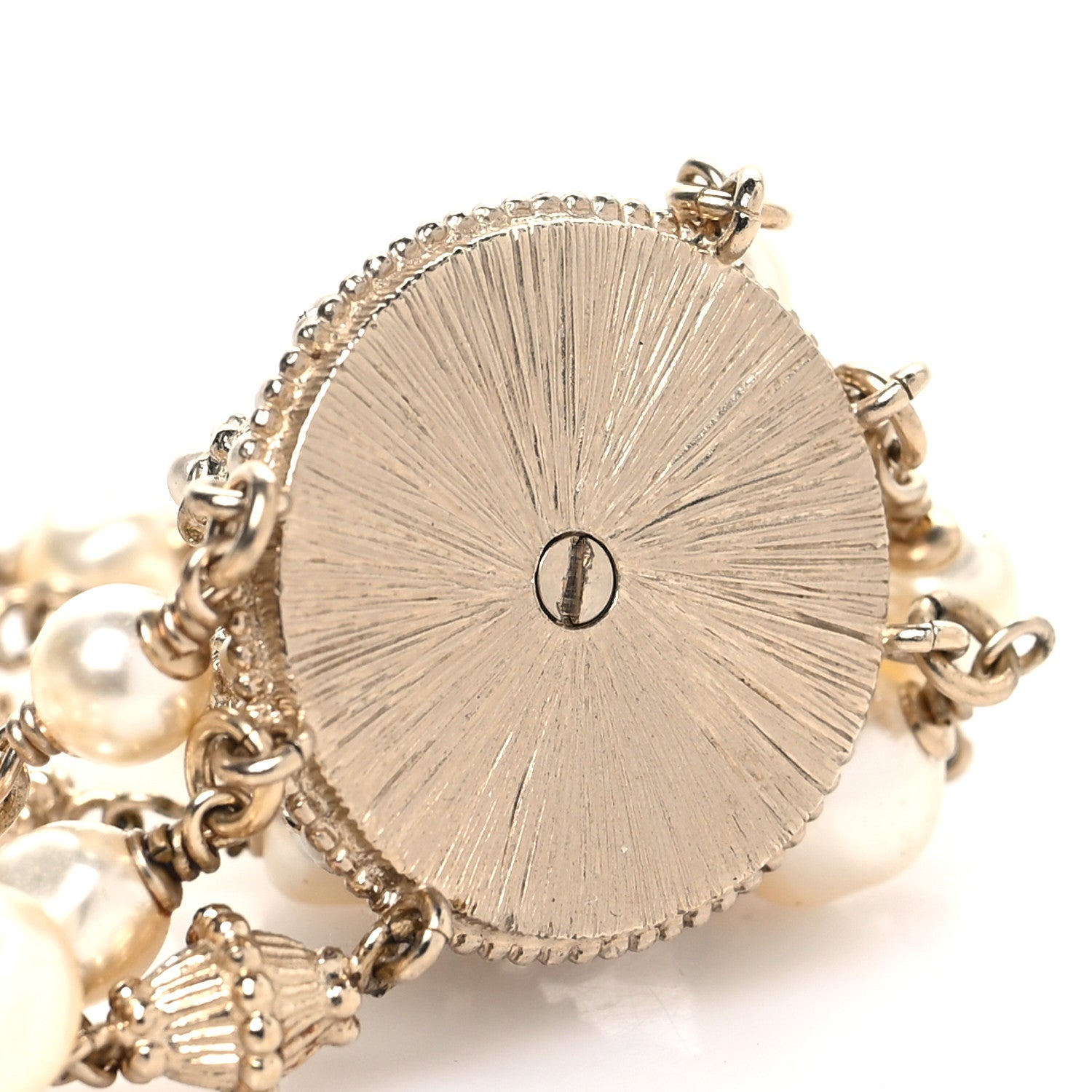 Chanel Pearl Multi Strand Long Necklace Gold 6 of 6