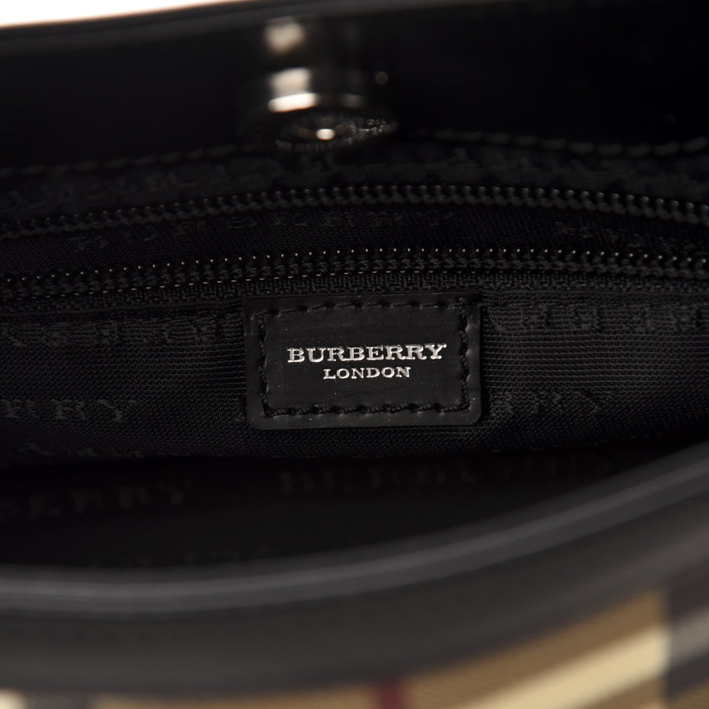 House Check Shoulder Bag Black