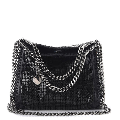 Stella McCartney Crystal Stones Tiny Fold Over Falabella Black 1 of 11