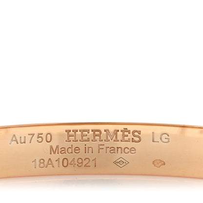 Hermes 18K Rose Gold PM Collier De Chien Bracelet LG 3 of 3