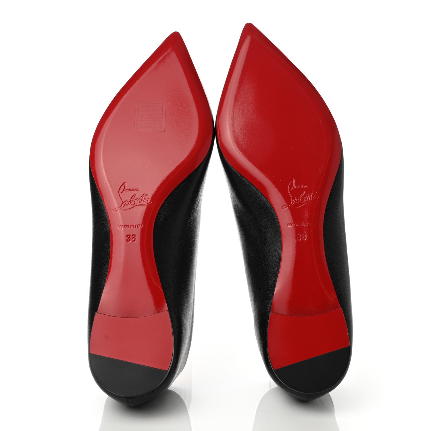 Christian Louboutin Shiny Nappa Ballalla Flats 38 Black 5 of 7