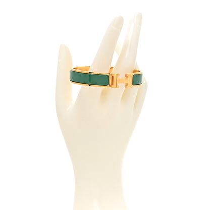 Hermes Enamel Narrow Clic Clac H Bracelet GM Vert Flamboyant 2 of 5