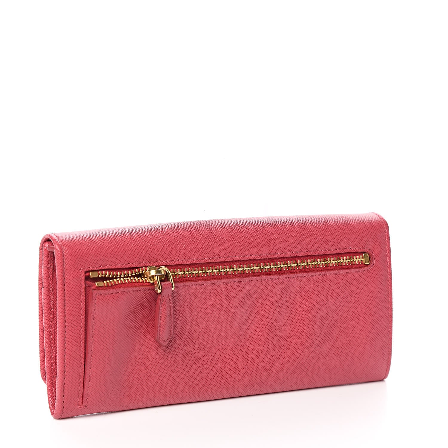 Prada Saffiano Bow Continental Wallet Peonia 3 of 7