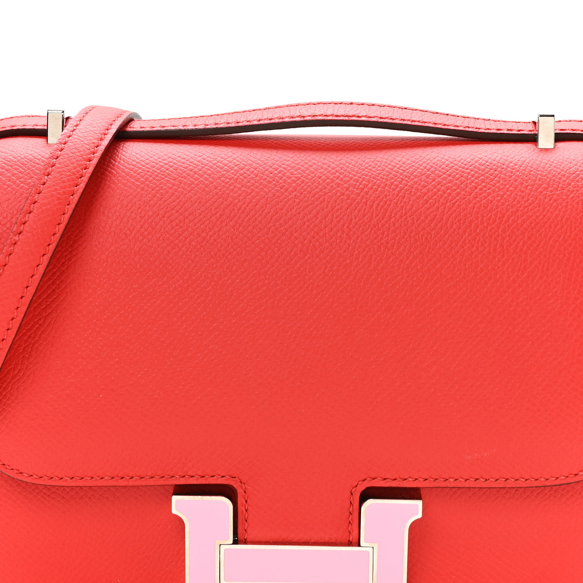 Hermes Epsom Enamel Constance 18 Rouge de Coeur Mauve Sylvestre 7 of 9