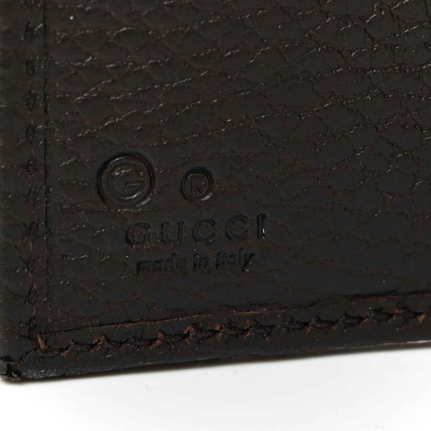 Calfskin Denim Monogram French Flap Wallet Brown