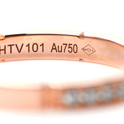 Cartier 18K Pink Gold Diamond Maillon Panthere Wedding Band Ring 51 5.75 5 of 6