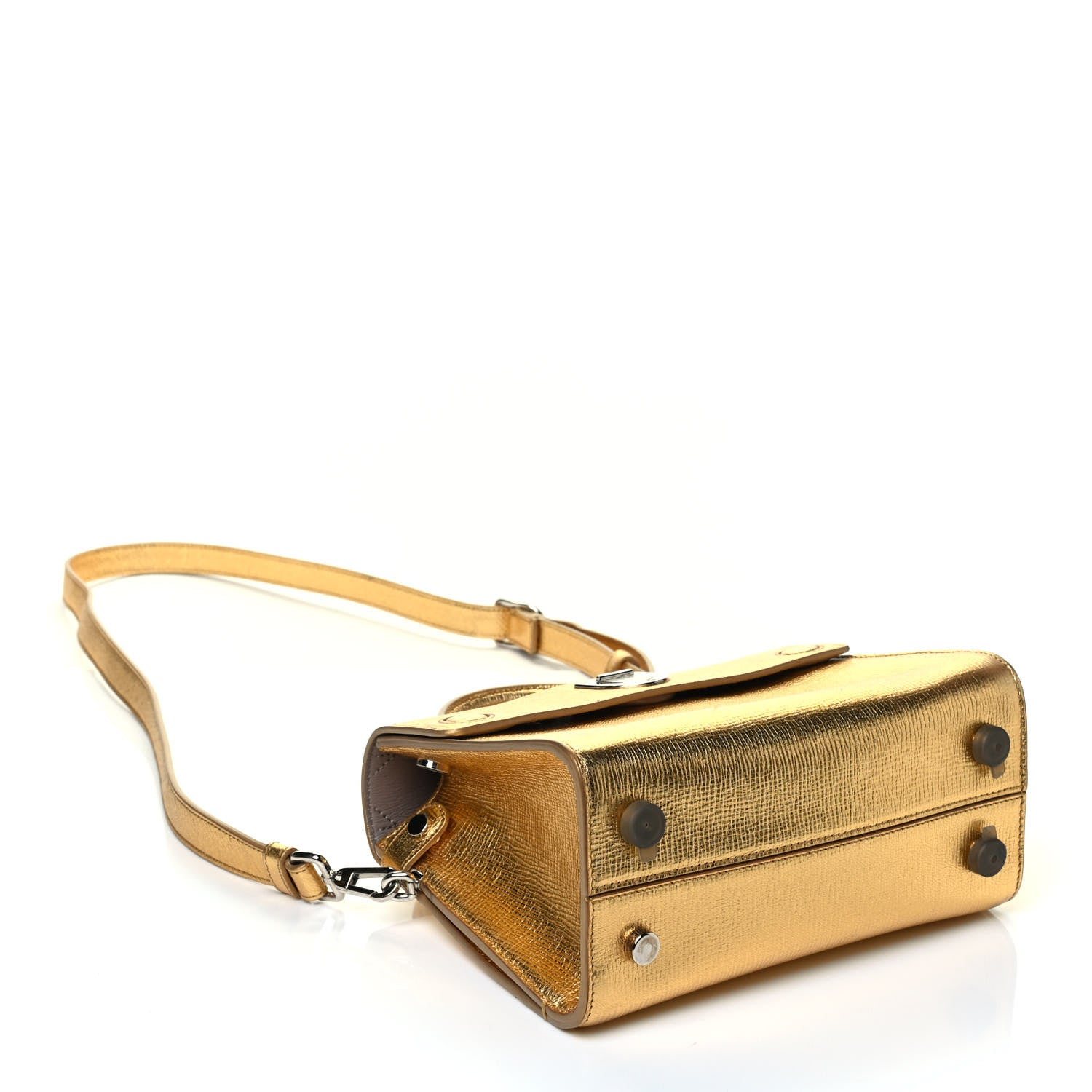 Christian Dior Metallic Grained Calfskin Mini Diorever Flap Gold 2 of 3