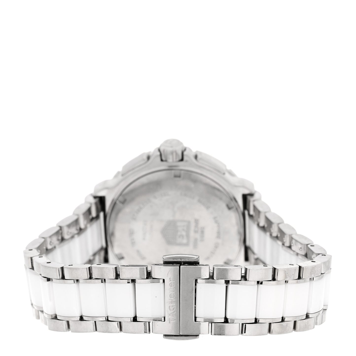 Stainless Steel Ceramic Diamond 41mm Formula 1 Lady Quartz Watch White CAH1211